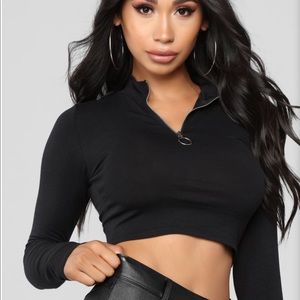 Black crop top